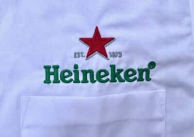 Heineken logo laten borduren